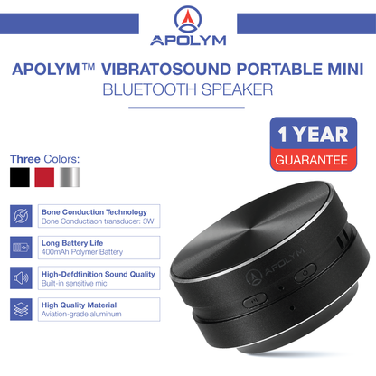 Apolym™️ VibratoSound Portable Mini Bluetooth Speaker