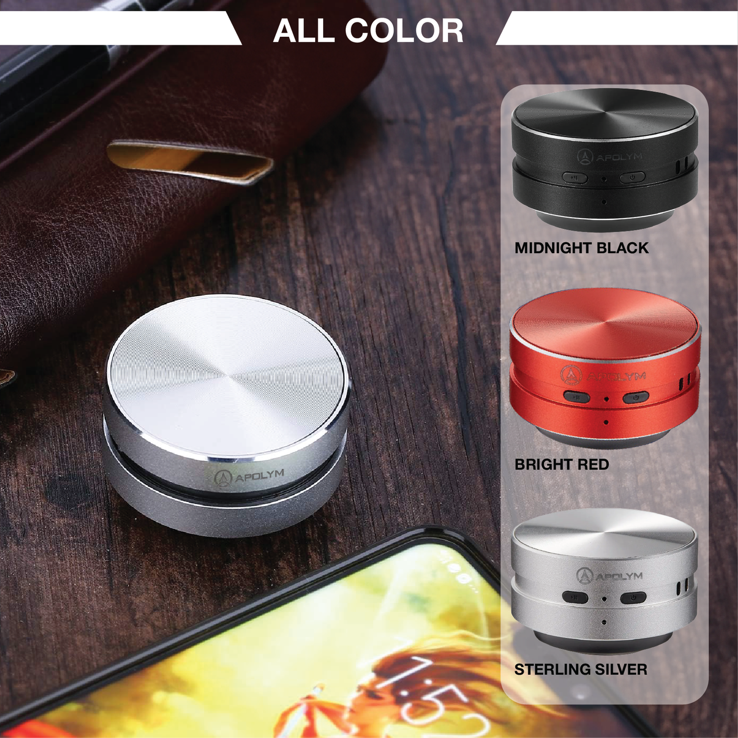 Apolym™️ VibratoSound Portable Mini Bluetooth Speaker